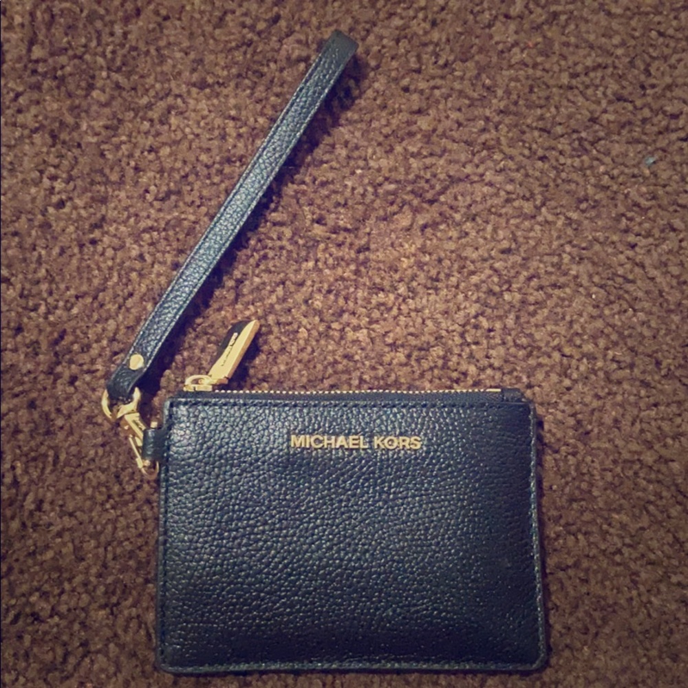 mk black wristlet wallet